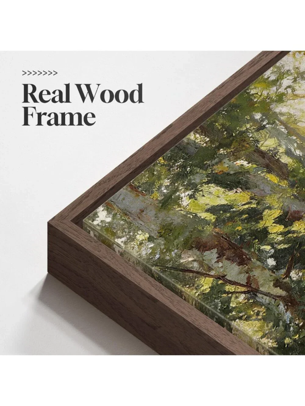 Vintage Forest Landscape Framed Wall Art - Vertical 20x40 In for Living Room